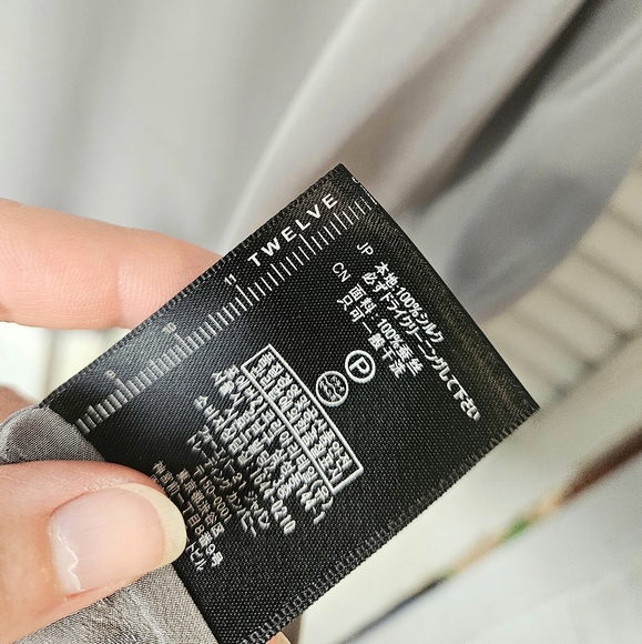 Twelve by Twelve silk tunic top with ruffle neckline M - Picture 6 of 7